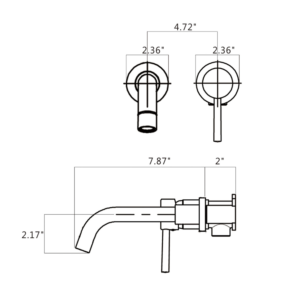 MAXWELL Wall Mounted Bathroom Faucet with Drain Assembly & Reviews